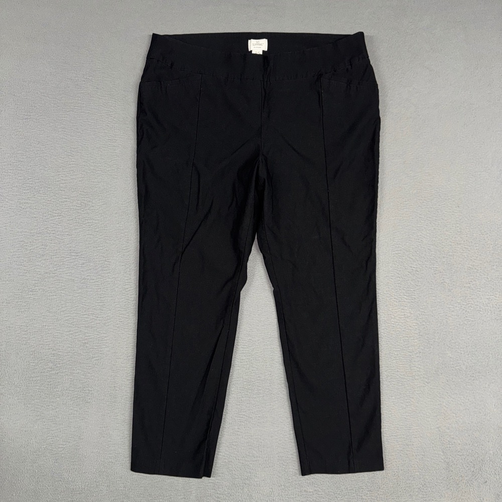 Chicos So Slimming Pants Womens 3.5 / 18 Short Black Pull On Stretch Trousers